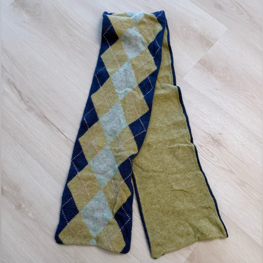 NEW J. Crew Factory Scarf in Tan and Blue